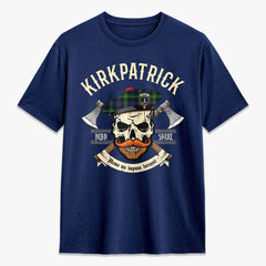 Kirkpatrick Tartan Crest 2D T-shirt - Alba Skull Style