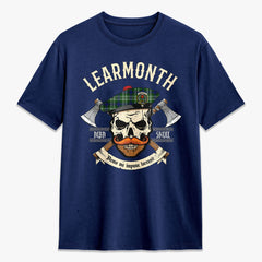 Learmonth Tartan Crest 2D T-shirt - Alba Skull Style