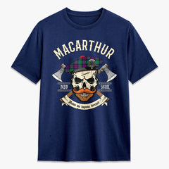 MacArthur - Milton Tartan Crest 2D T-shirt - Alba Skull Style