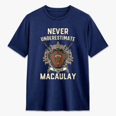 MacAulay Ancient Tartan Crest 2D T-shirt - Never Underestimate Style