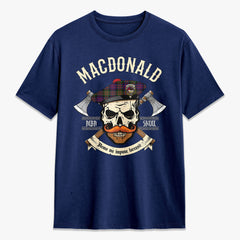 MacDonald Modern Tartan Crest 2D T-shirt - Alba Skull Style