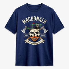 MacDonald of the Isles Hunting Modern Tartan Crest 2D T-shirt - Alba Skull Style