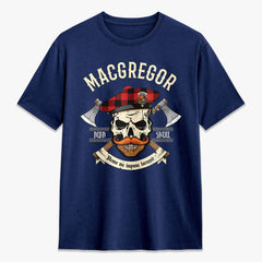 MacGregor Rob Roy Modern Tartan Crest 2D T-shirt - Alba Skull Style