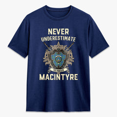 MacIntyre Hunting Ancient Tartan Crest 2D T-shirt - Never Underestimate Style