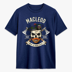 MacLeod of Harris Modern Tartan Crest 2D T-shirt - Alba Skull Style
