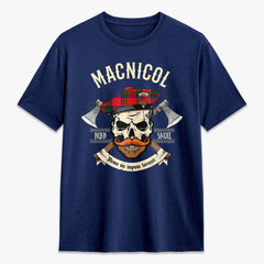 MacNicol (of Scorrybreac) Tartan Crest 2D T-shirt - Alba Skull Style