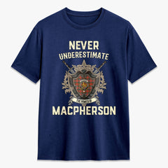 MacPherson Weathered Tartan Crest 2D T-shirt - Never Underestimate Style