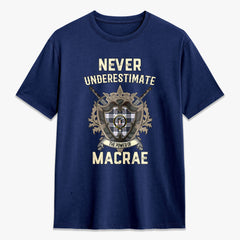 MacRae Dress Modern Tartan Crest 2D T-shirt - Never Underestimate Style