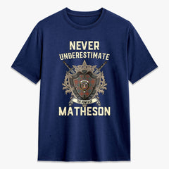 Matheson Ancient Tartan Crest 2D T-shirt - Never Underestimate Style