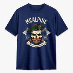 McAlpine Modern Tartan Crest 2D T-shirt - Alba Skull Style