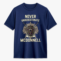 McDonnell of Glengarry Modern Tartan Crest 2D T-shirt - Never Underestimate Style