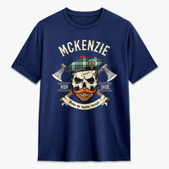McKenzie Dress Modern Tartan Crest 2D T-shirt - Alba Skull Style