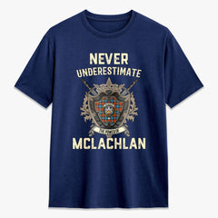 McLachlan Ancient Tartan Crest 2D T-shirt - Never Underestimate Style