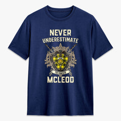 McLeod of Lewis Modern Tartan Crest 2D T-shirt - Never Underestimate Style