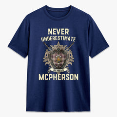 McPherson Hunting Ancient Tartan Crest 2D T-shirt - Never Underestimate Style