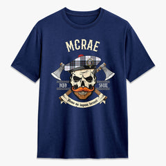 McRae Dress Modern Tartan Crest 2D T-shirt - Alba Skull Style