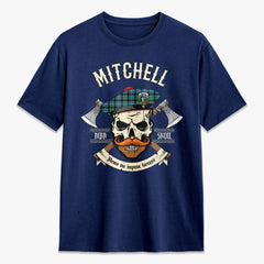 Mitchell Ancient Tartan Crest 2D T-shirt - Alba Skull Style