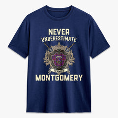 Montgomery Modern Tartan Crest 2D T-shirt - Never Underestimate Style