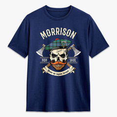 Morrison Ancient Tartan Crest 2D T-shirt - Alba Skull Style