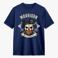 Morrison Modern Tartan Crest 2D T-shirt - Alba Skull Style