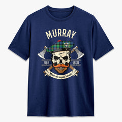Murray of Atholl Ancient Tartan Crest 2D T-shirt - Alba Skull Style
