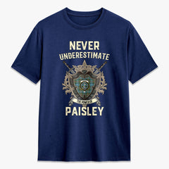 Paisley District Tartan Crest 2D T-shirt - Never Underestimate Style