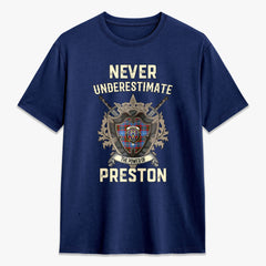 Preston Tartan Crest 2D T-shirt - Never Underestimate Style