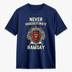 Ramsay Modern Tartan Crest 2D T-shirt - Never Underestimate Style
