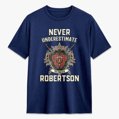 Robertson Weathered Tartan Crest 2D T-shirt - Never Underestimate Style