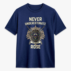 Rose Hunting Modern Tartan Crest 2D T-shirt - Never Underestimate Style