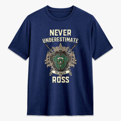 Ross Hunting Ancient Tartan Crest 2D T-shirt - Never Underestimate Style