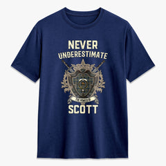 Scott Green Modern Tartan Crest 2D T-shirt - Never Underestimate Style