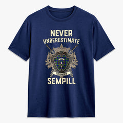 Sempill Modern Tartan Crest 2D T-shirt - Never Underestimate Style