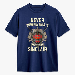Sinclair Modern Tartan Crest 2D T-shirt - Never Underestimate Style