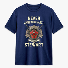 Stewart (Stuart) of Bute Tartan Crest 2D T-shirt - Never Underestimate Style
