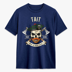 Tait Tartan Crest 2D T-shirt - Alba Skull Style