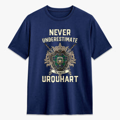 Urquhart Broad Red Ancient Tartan Crest 2D T-shirt - Never Underestimate Style