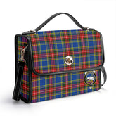 Bethune Modern Tartan Crest Satchel Bag