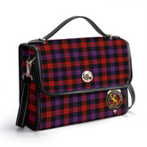 Brown Modern Tartan Crest Satchel Bag