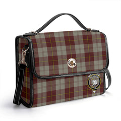 Cunningham Burgundy Dancers Tartan Crest Satchel Bag