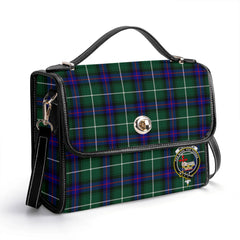 McDonald of the Isles Hunting Modern Tartan Crest Satchel Bag