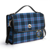McKay Blue Tartan Crest Satchel Bag