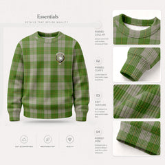 Cunningham Dress Green Dancers Tartan Crest Sweater