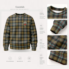 Farquharson Weathered Tartan Crest Sweater