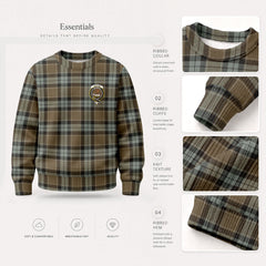 Graham of Menteith Weathered Tartan Crest Sweater