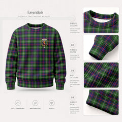 Sutherland Modern Tartan Crest Sweater