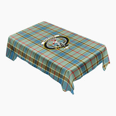 Balfour Blue Tartan Crest Tablecloth