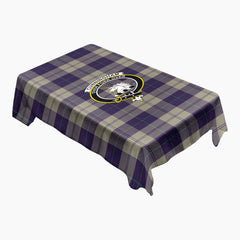 Cunningham Dress Blue Dancers Tartan Crest Tablecloth