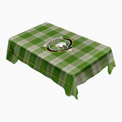 Cunningham Dress Green Dancers Tartan Crest Tablecloth