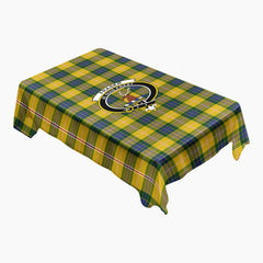 Fraser (of Lovat) Yellow Tartan Crest Tablecloth